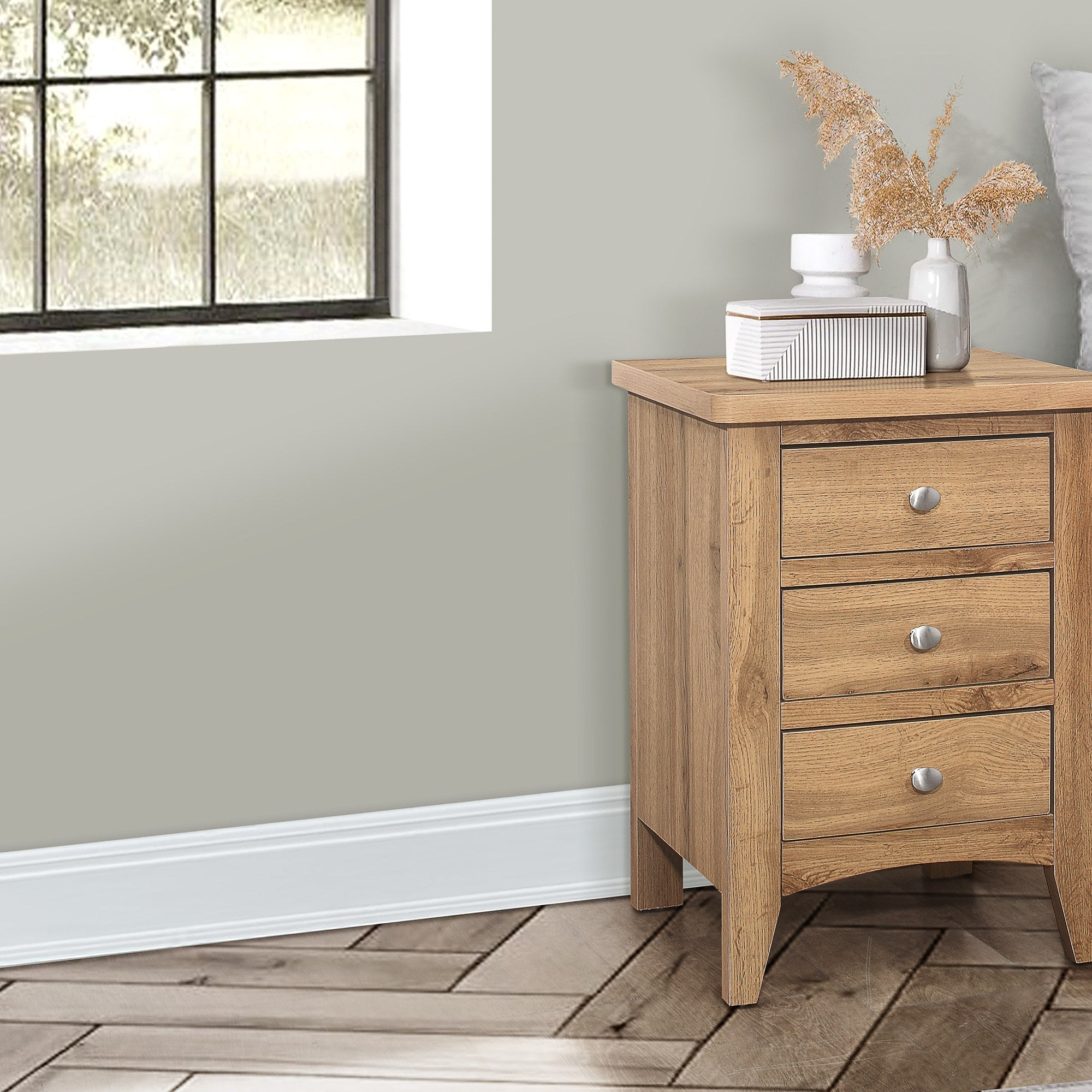 Hampstead 3 Drawer Bedside