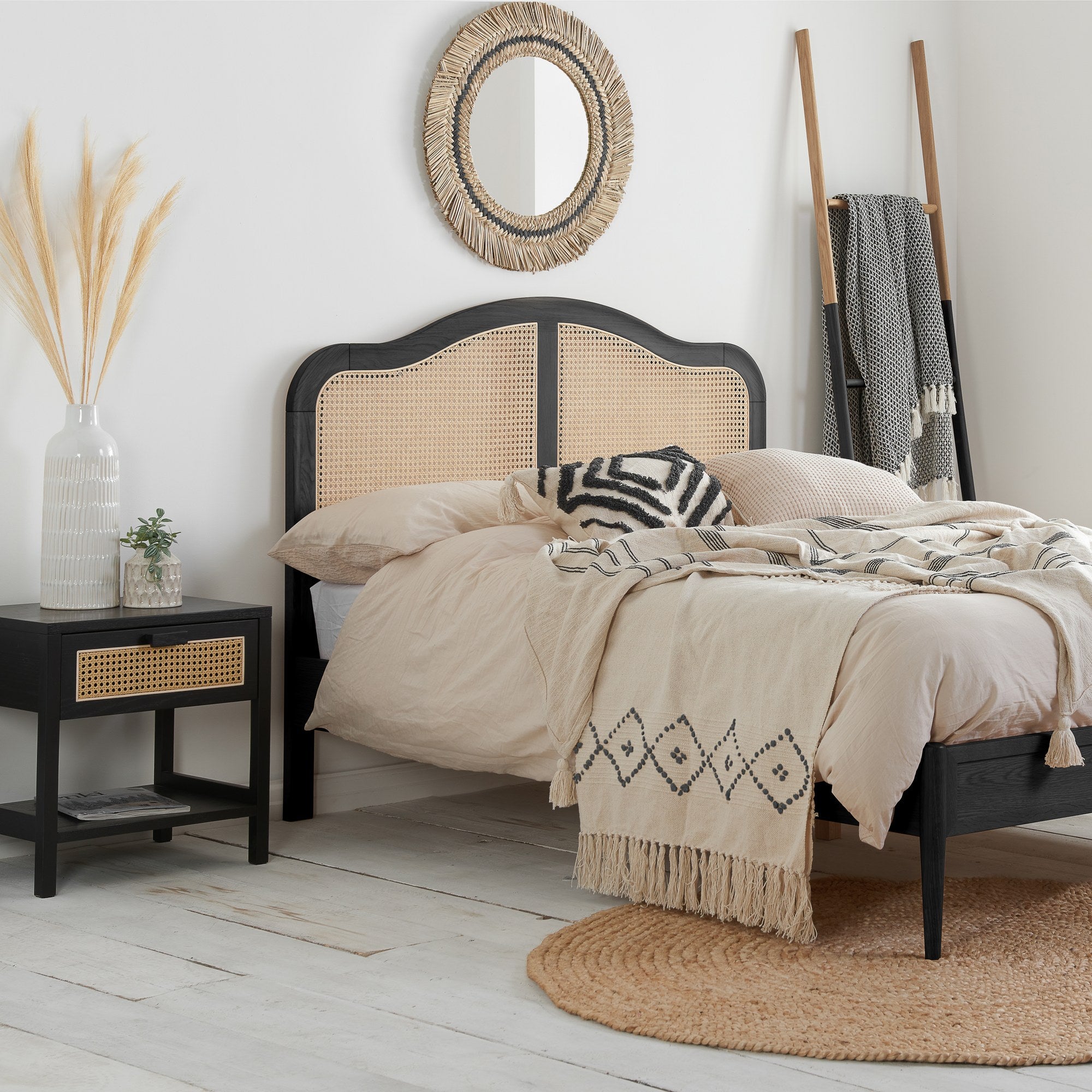Leonie Double Rattan Bed
