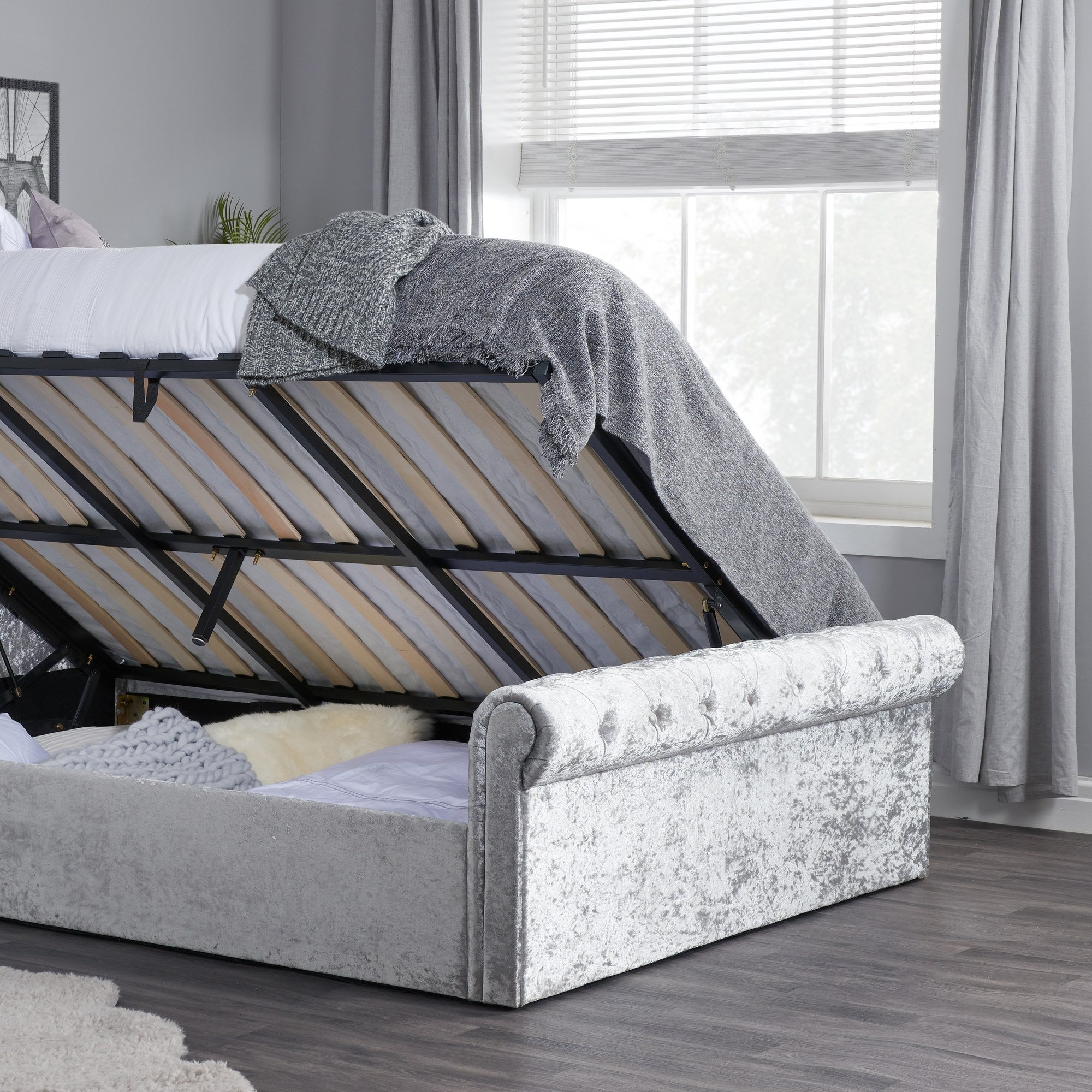 Sienna Double Ottoman Bed