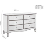 Elysee 6 Drawer Wide Chest