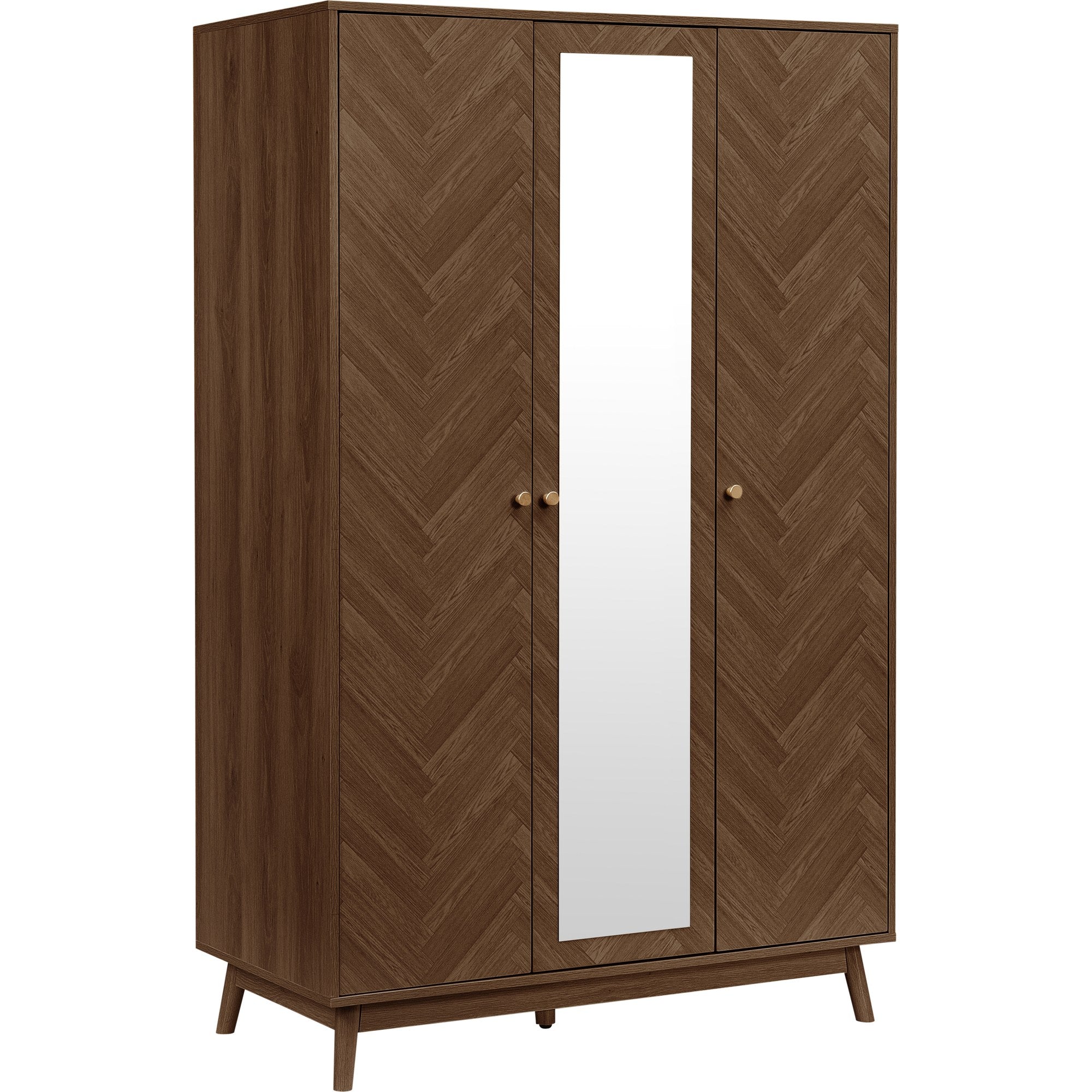 Herringford 3 Door Wardrobe With Mirror