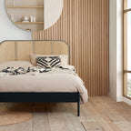 180cm Margot Rattan Bed Black
