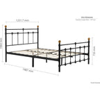 120cm Atlas Bed Black