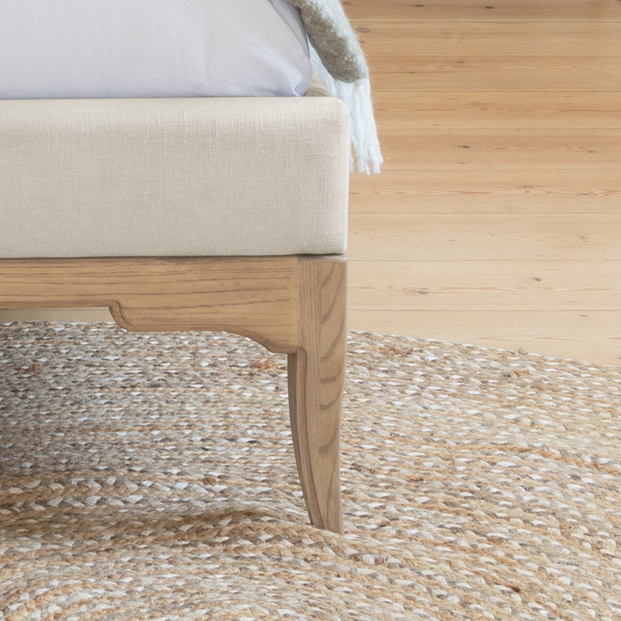 Toulon Low End Super King Bed - Cream