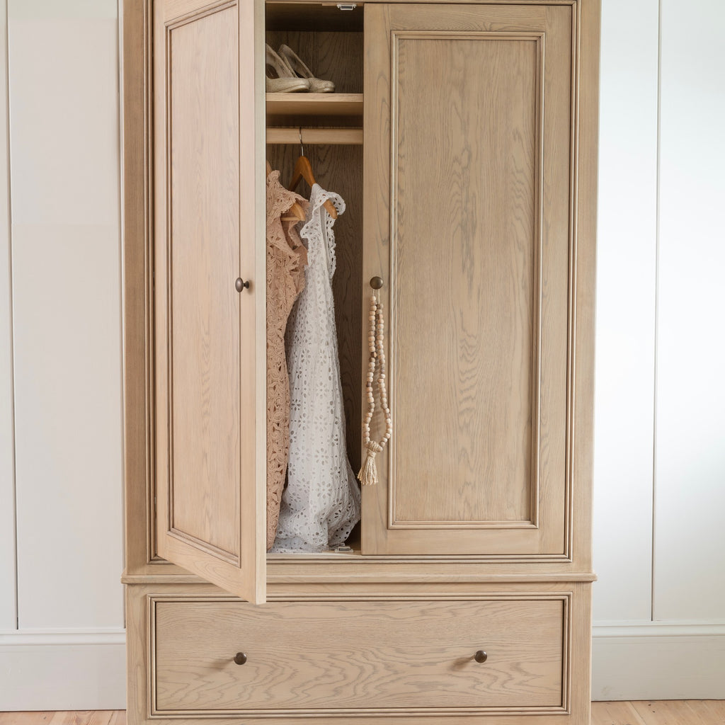 Toulon 2 Door 1 Drawer Wardrobe With Mirror