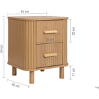Axel 2 Drawer Fluted Bedside