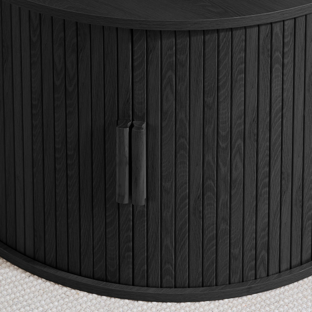Axel Round Fluted Coffee Table with Storage