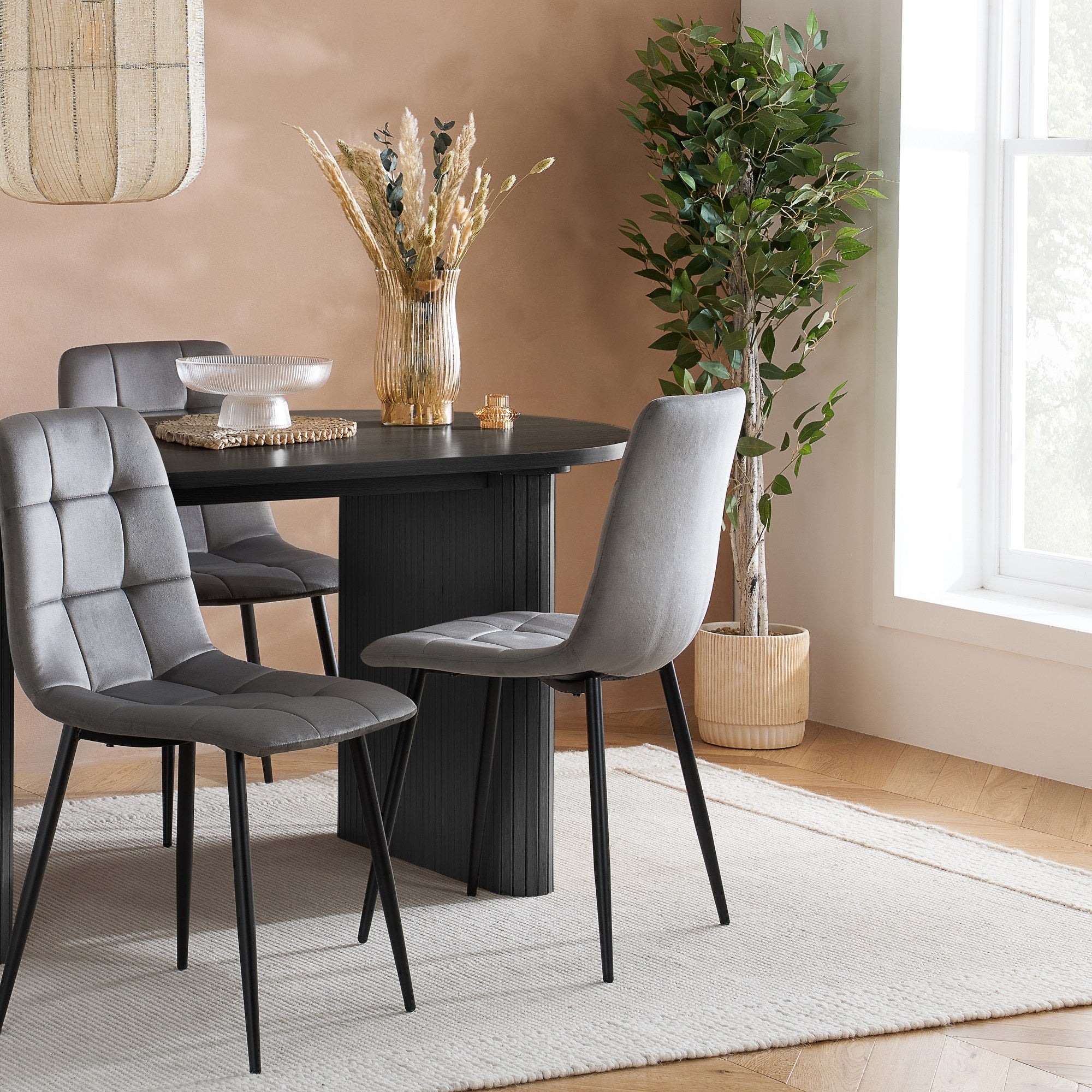 Axel Oval Fluted Dining Table