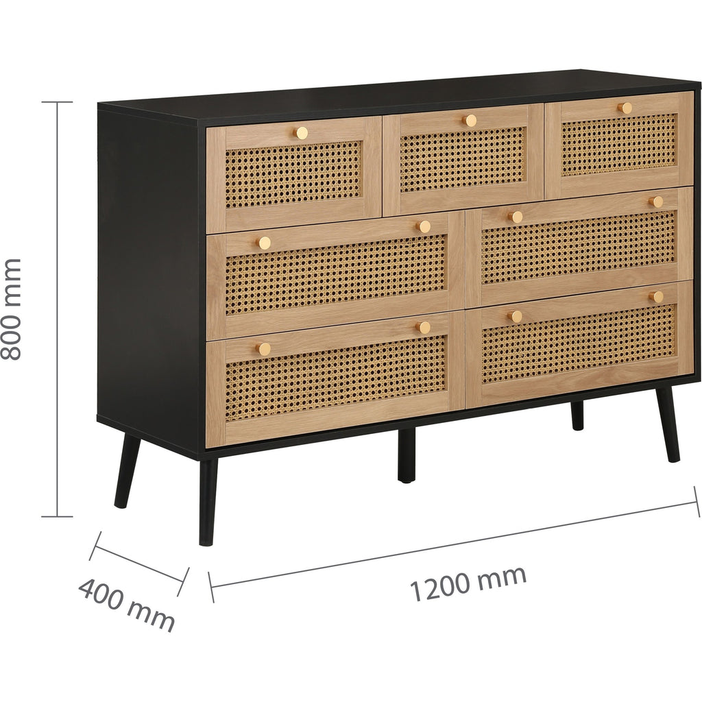 Croxley 7 Drawer Rattan Chest