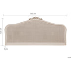 Ivory Rattan Double Headboard