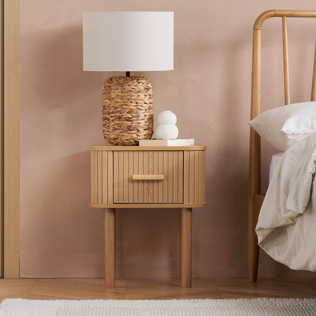 Axel 1 Drawer Fluted Bedside
