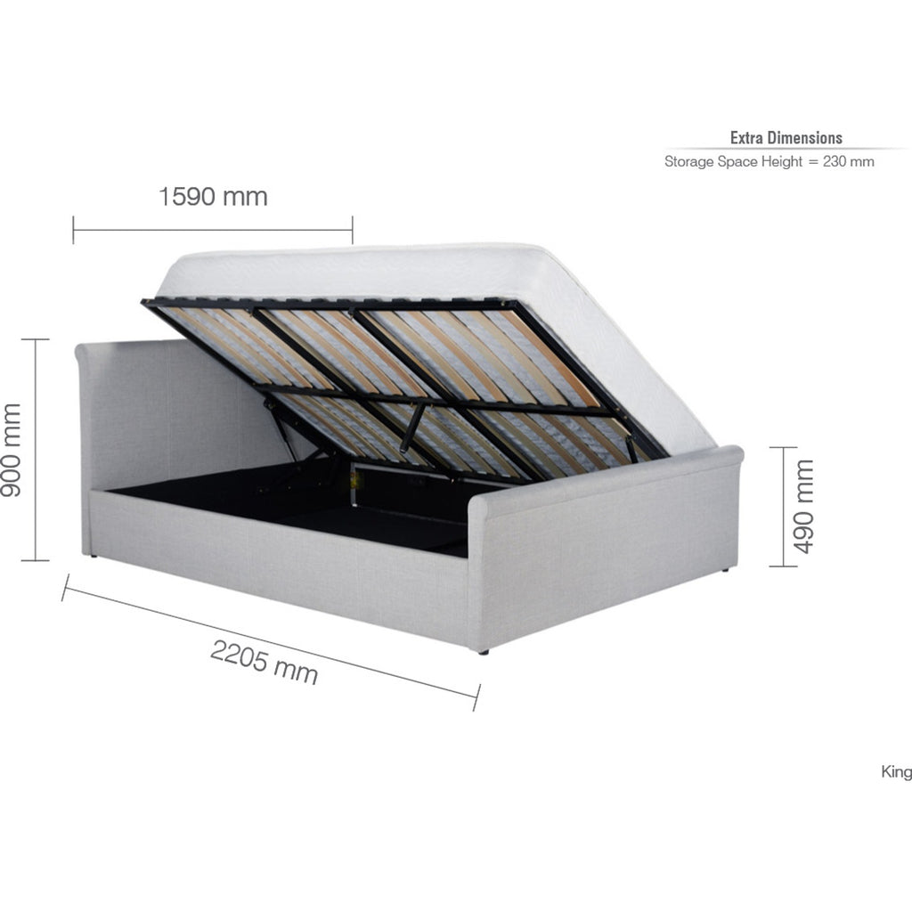 Stratus King Ottoman Bed