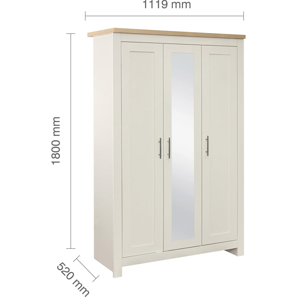 Highgate 3 Door Wardrobe With Mirror