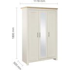 Highgate 3 Door Wardrobe With Mirror