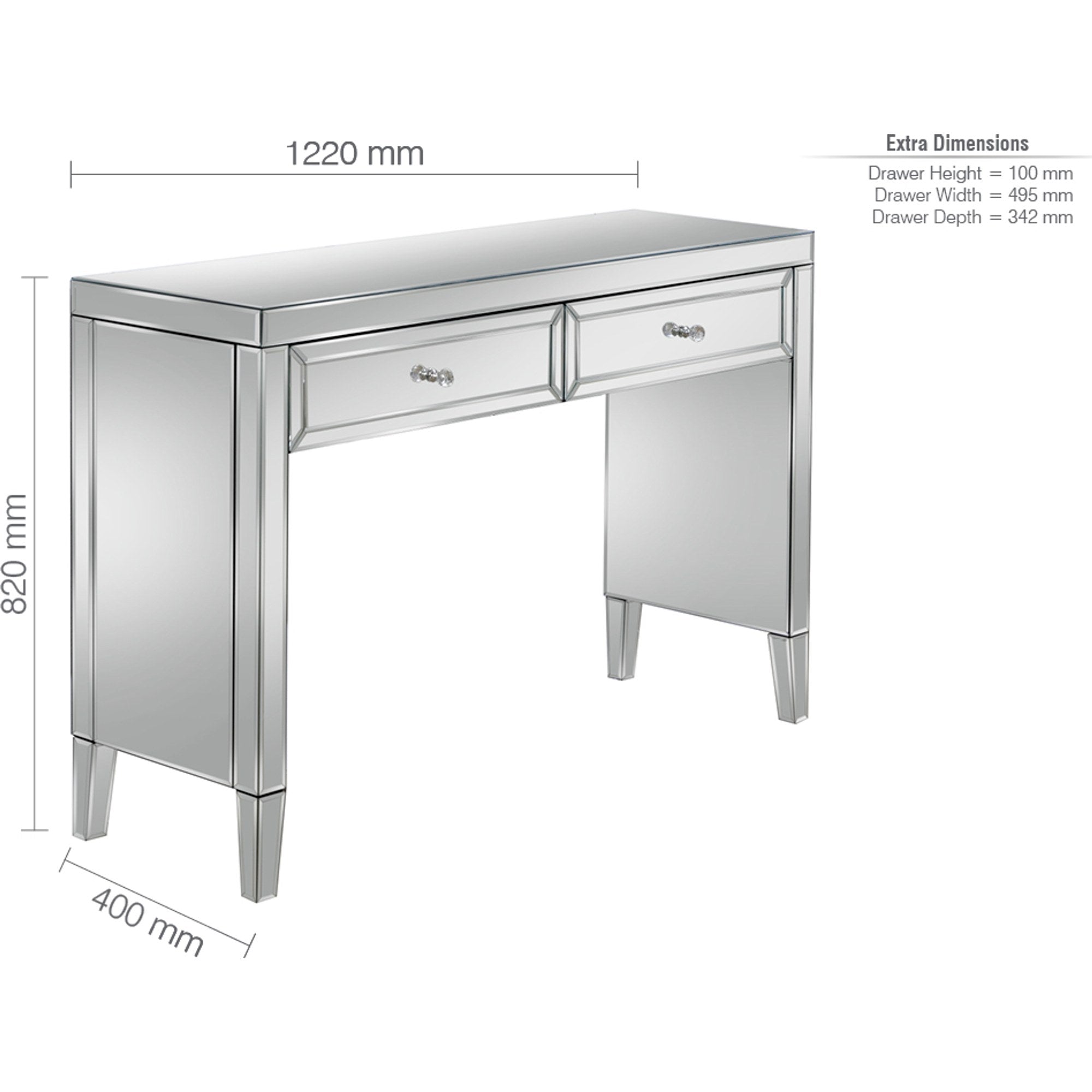 Valencia 2 Drawer Dressing Table