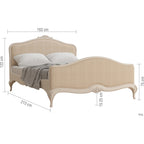Ivory Upholstered King Bed