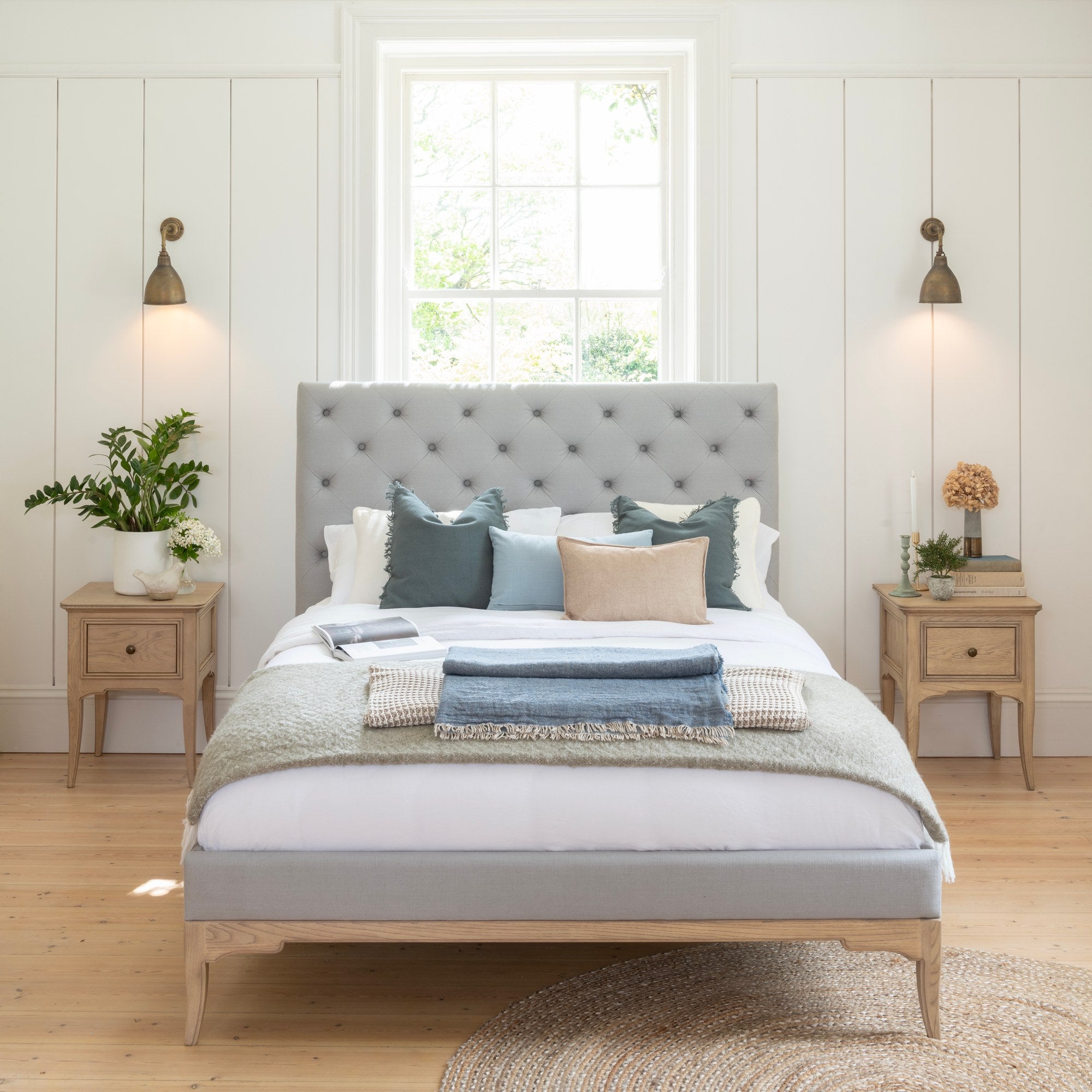 Toulon Low End Super King Bed - Oak