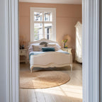 Ivory Upholstered Super King Bed
