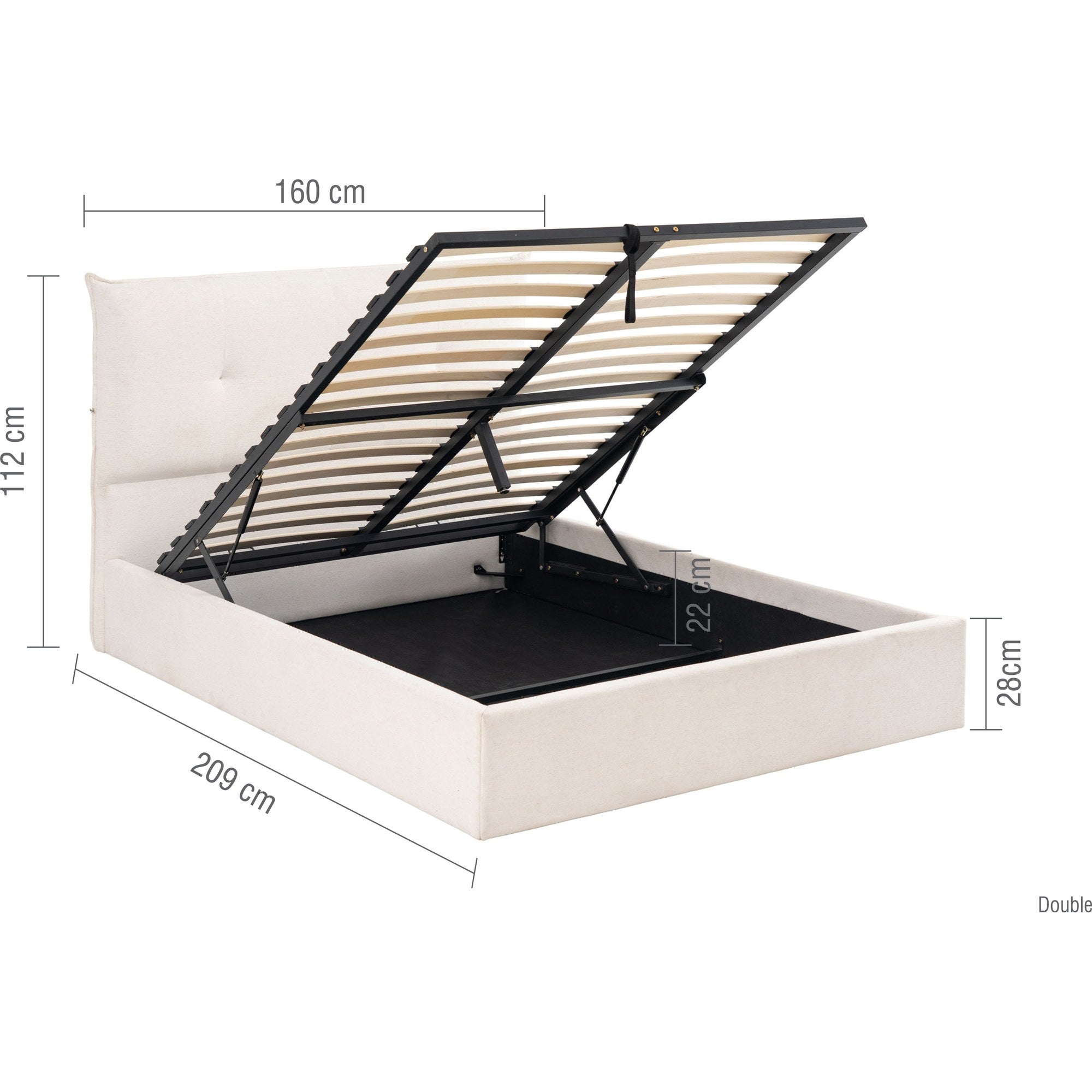 Haven Double Bed White