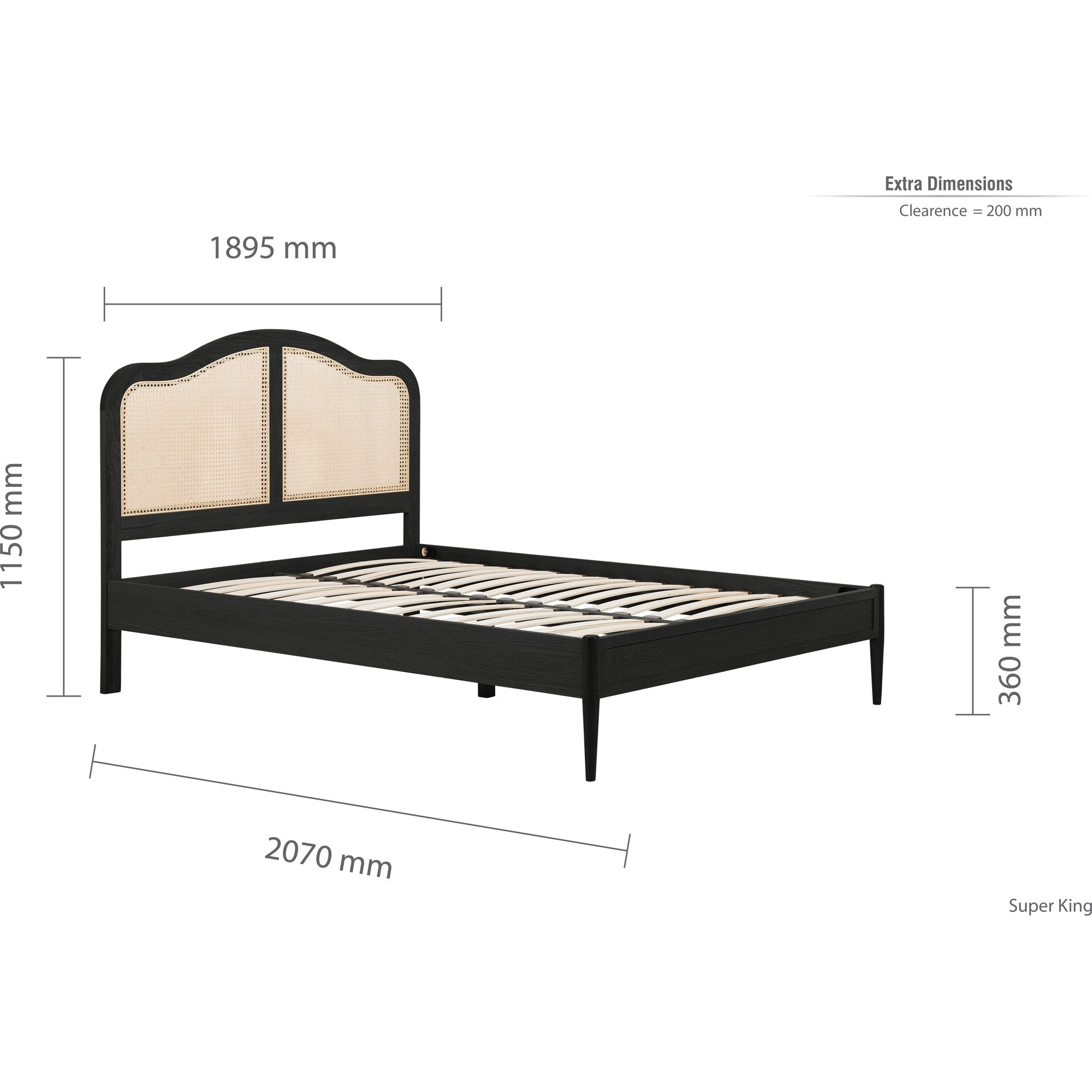 Leonie Super King Rattan Bed