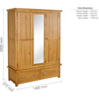 Woburn 3 Door 2 Drawer Wardrobe