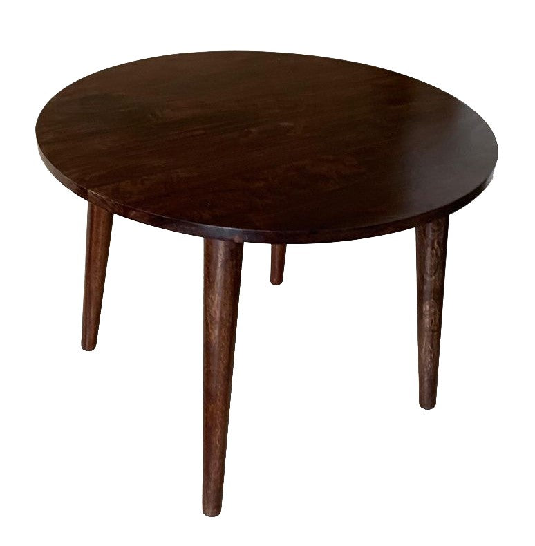 Vintage Mango Wood Round Dining Table, 100cm