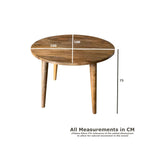 Vintage Mango Wood Round Dining Table, 100cm