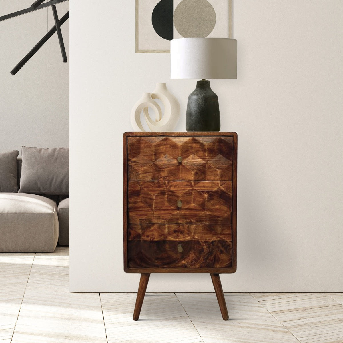 Geo Mango 45cm 3 Drawer Chest