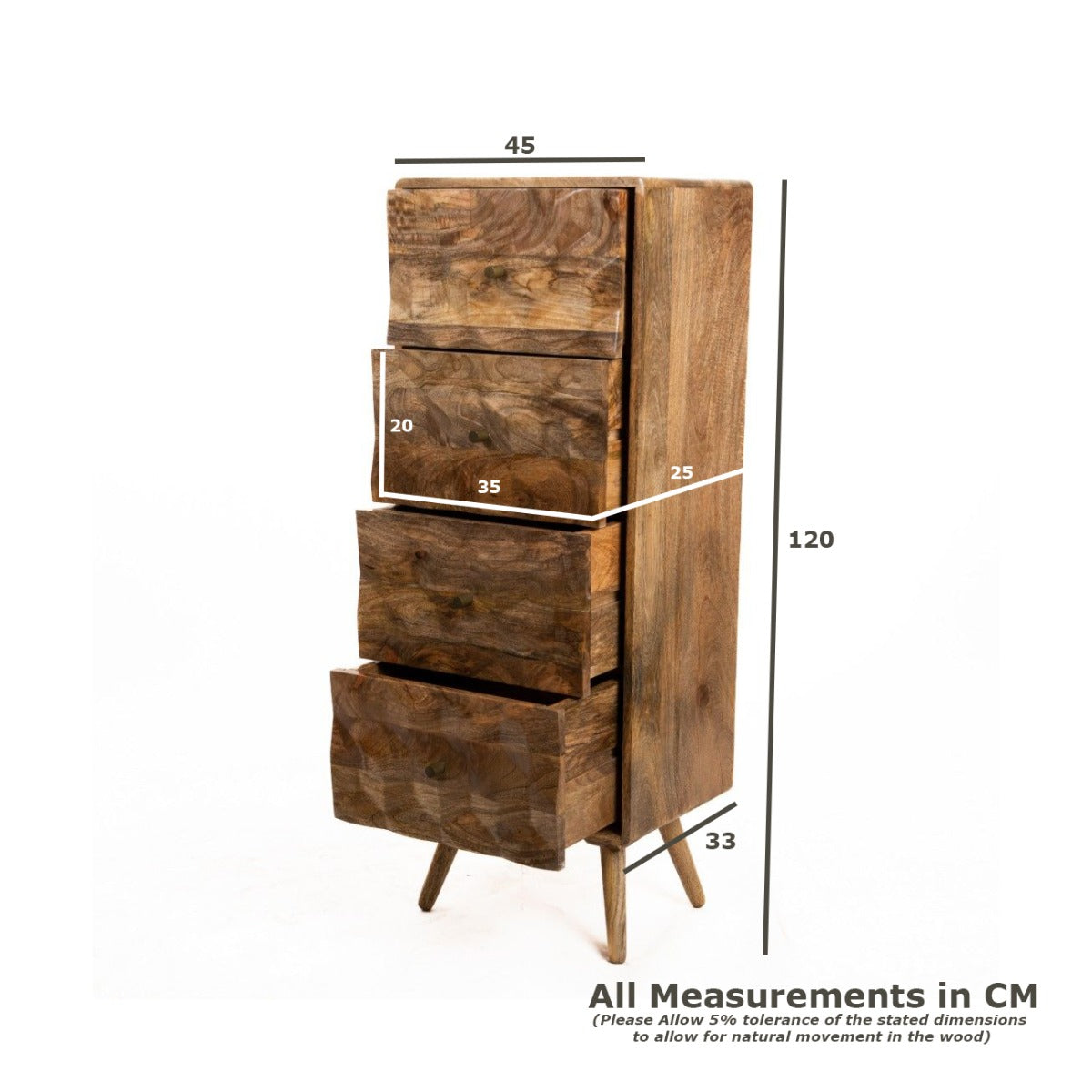 Geo Mango 45cm Tall Chest