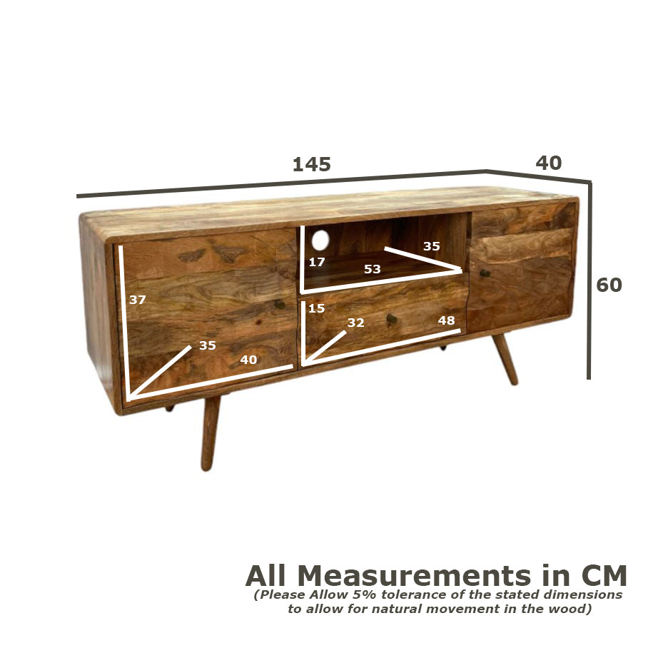 Geo Mango 145cm Media Unit