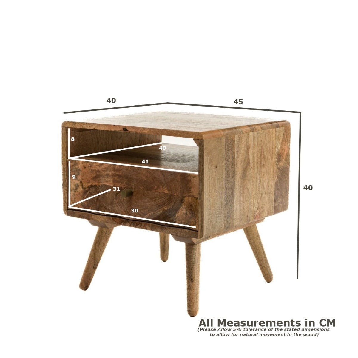 Geo Mango Side Table