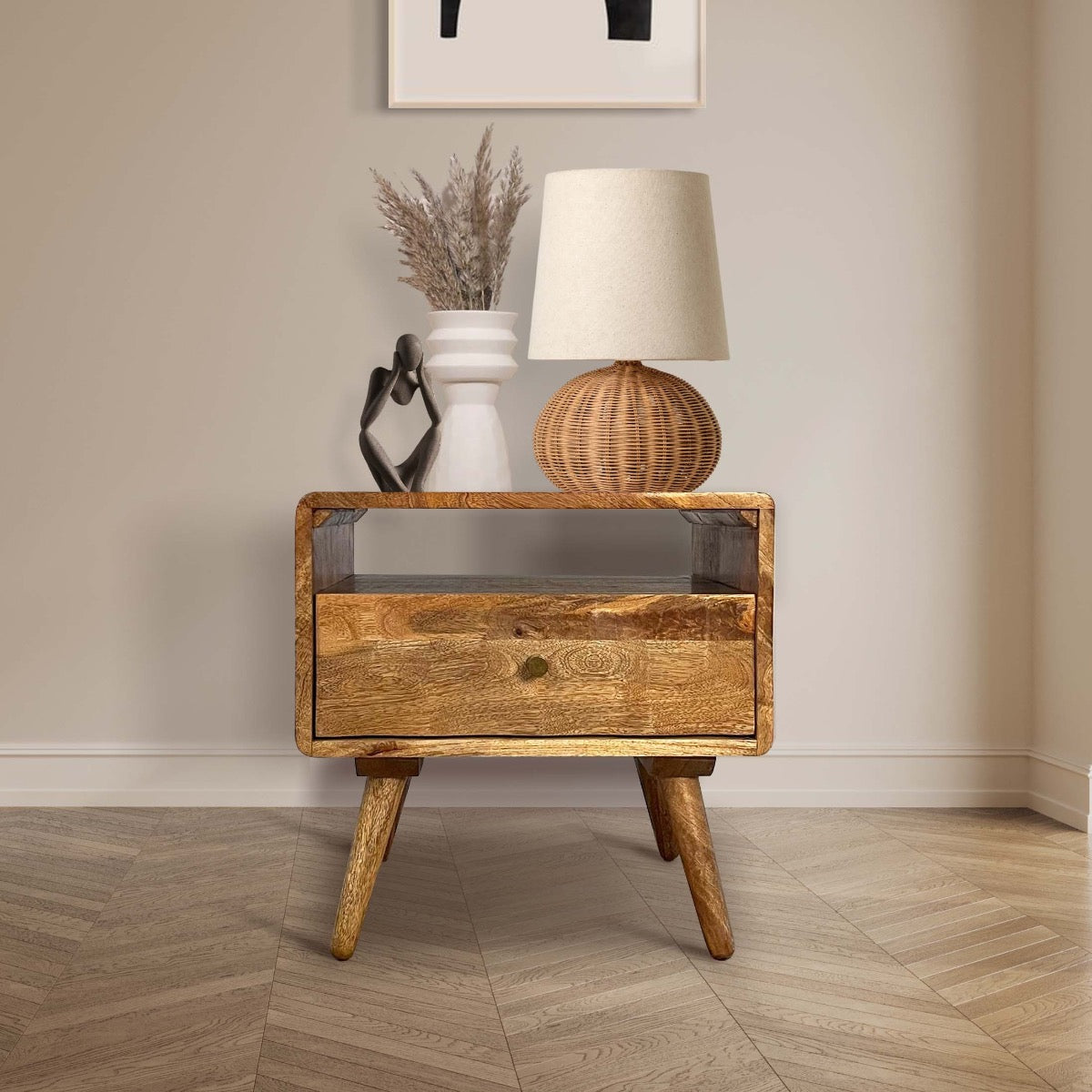 Geo Mango Side Table