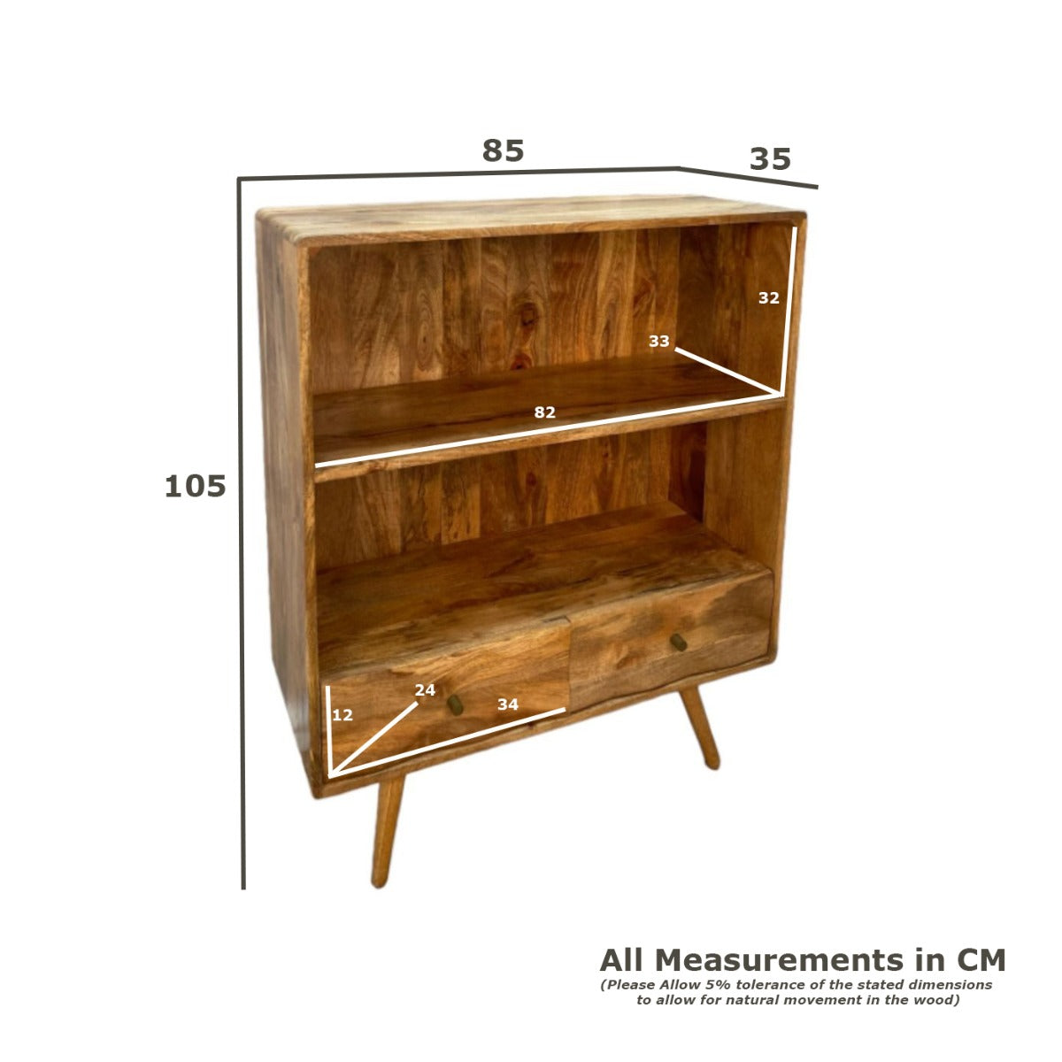 Geo Mango 85cm Bookshelf