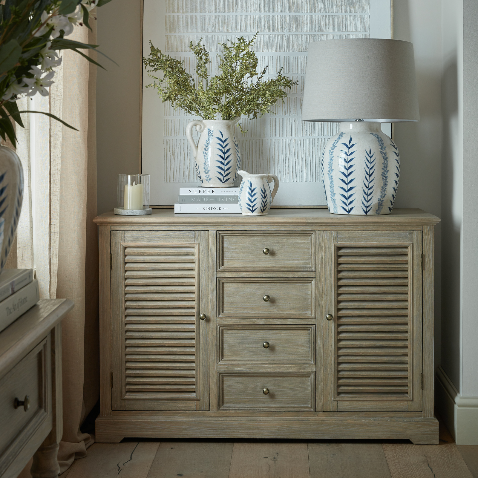 Delphine 2-Door 4-Drawer Large Dresser Base