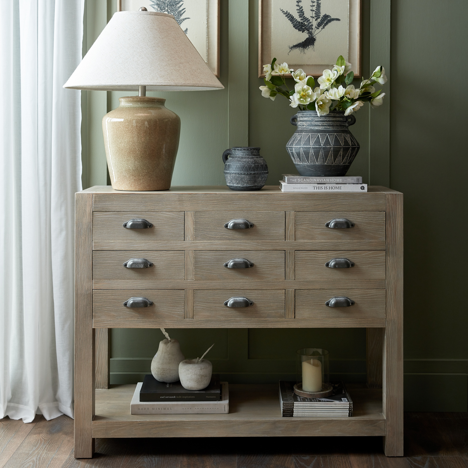 Haldon Collection 9-Drawer Chest With Shelf