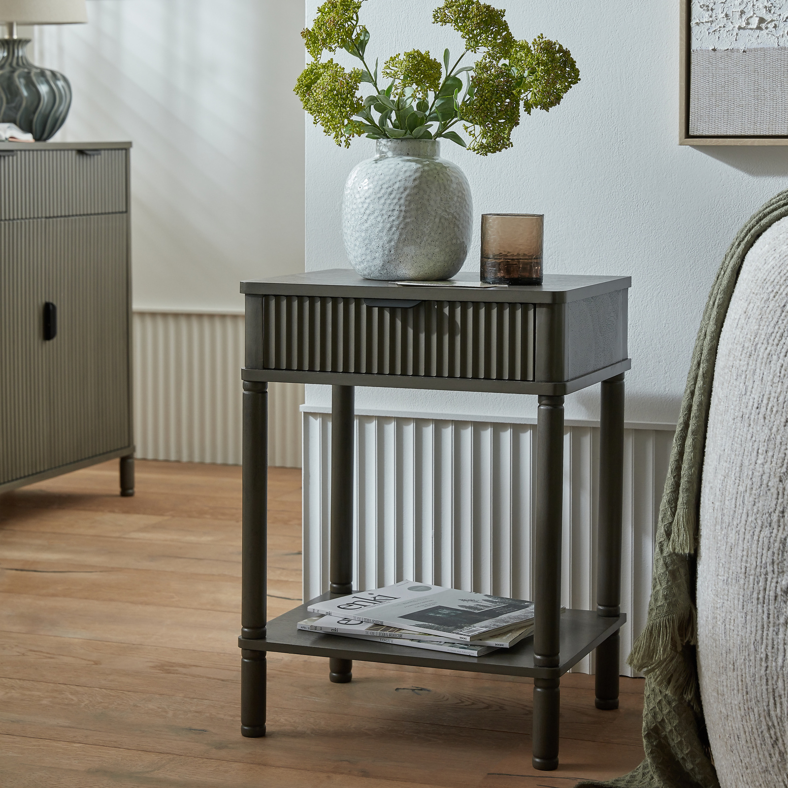 Reed Collection 1-Drawer Side Table